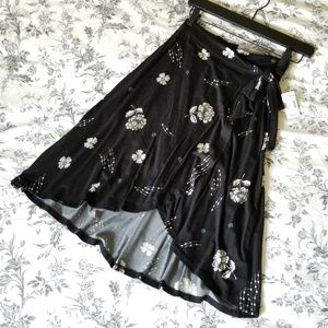 Faux wrap skirt